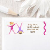 Gymnastik Gymnast Rücksendeadressen-Aufkleber (Insitu)