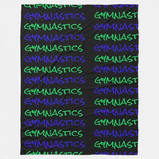 Gymnastik Gymnast Typografie Fleece Blanket (Vorderseite)