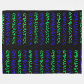 Gymnastik Gymnast Typografie Fleece Blanket (Vorderseite (Horizontal))