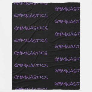 Gymnastik Gymnast Typografie Fleece Blanket