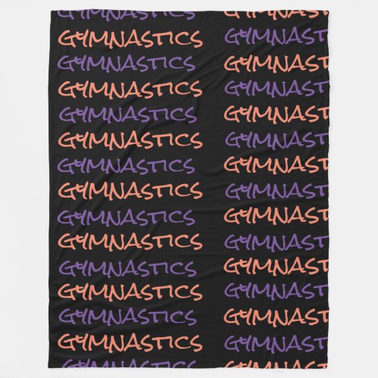 Gymnastik Gymnast Typografie Fleece Blanket (Vorderseite)