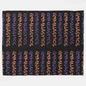 Gymnastik Gymnast Typografie Fleece Blanket (Vorderseite (Horizontal))