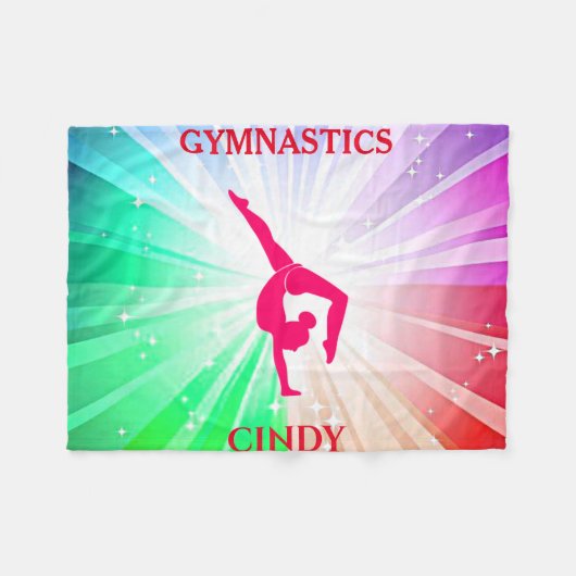 Gymnastik GYMNAST Vlies Decke. individuelle Name. Fleecedecke (Vorderseite (Horizontal))