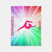 Gymnastik GYMNAST Vlies Decke. individuelle Name. Fleecedecke (Vorderseite)