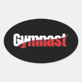 Gymnastik - Gymnastik Abstraktes Mendrisiotto Ovaler Aufkleber (Vorderseite)