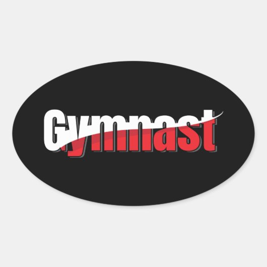 Gymnastik - Gymnastik Abstraktes Mendrisiotto Ovaler Aufkleber (Vorderseite)