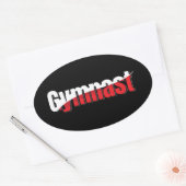 Gymnastik - Gymnastik Abstraktes Mendrisiotto Ovaler Aufkleber (Umschlag)