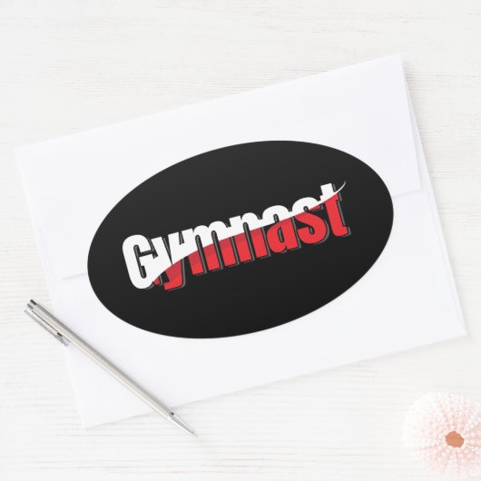 Gymnastik - Gymnastik Abstraktes Mendrisiotto Ovaler Aufkleber (Umschlag)