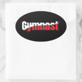 Gymnastik - Gymnastik Abstraktes Mendrisiotto Ovaler Aufkleber (Tasche)