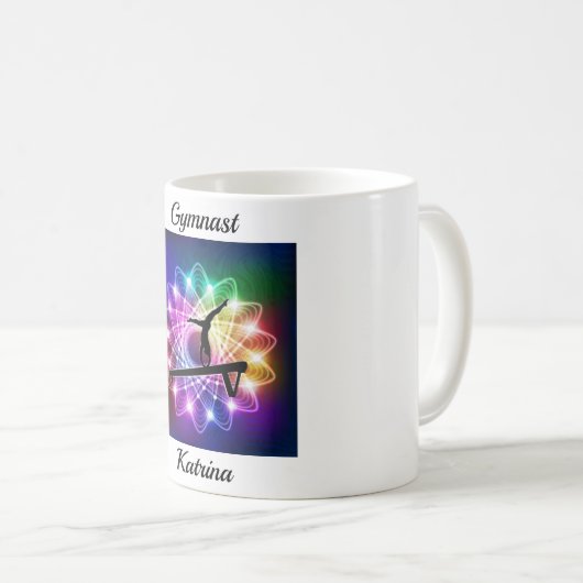Gymnastik Gymnastik Balancebrage personalisierte M Kaffeetasse (VorderseiteRechts)