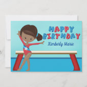 Gymnastik-Gymnastik-Geburtstag Karte (Vorderseite)