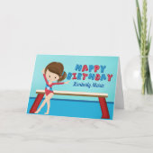 Gymnastik Gymnastik Girl Niedlich Gymnast Custom H Karte (Vorderseite)