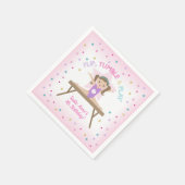 Gymnastik Gymnastik Jump Birthday Party Serviette (Ecke)