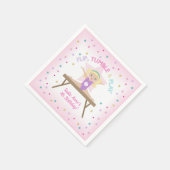 Gymnastik Gymnastik Jump Birthday Party Serviette (Ecke)