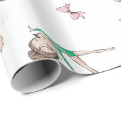 Gymnastik Gymnastik Pink Lila Regenbogenmuster Geschenkpapier (Rolleneckpunkt)