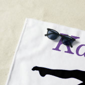 Gymnastik Handspring Over Hearts Beach Handtuch (Beispiel)