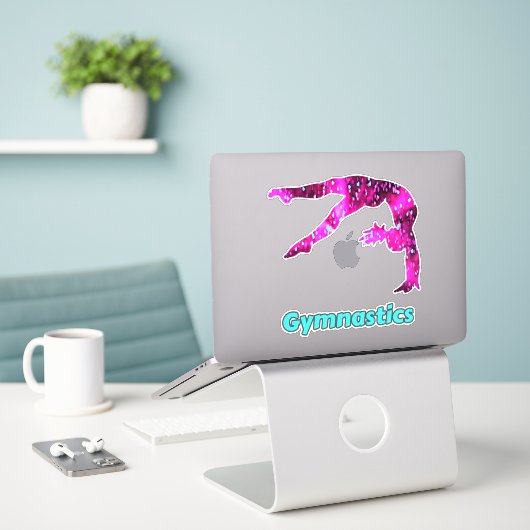 Gymnastik Handspring Sticker für Mädchen (Laptop auf Schreibtisch)