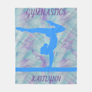 Gymnastik Handstand Fleece Decke personalisiert.