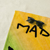 Gymnastik Handstand Rainbow Funky Sketch Schriftar Strandtuch (Beispiel)