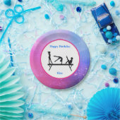 Gymnastik "Happy Birthday" Balance Beam Pappteller (Party)