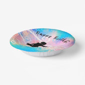 Gymnastik Happy Birthday Custom Swirl Pappteller (Gewinkelt)