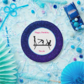 Gymnastik "Happy Birthday" Royal Sparkle Pappteller (Party)