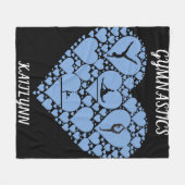 Gymnastik Herz Fleece Decke personalisiert. (Vorderseite (Horizontal))