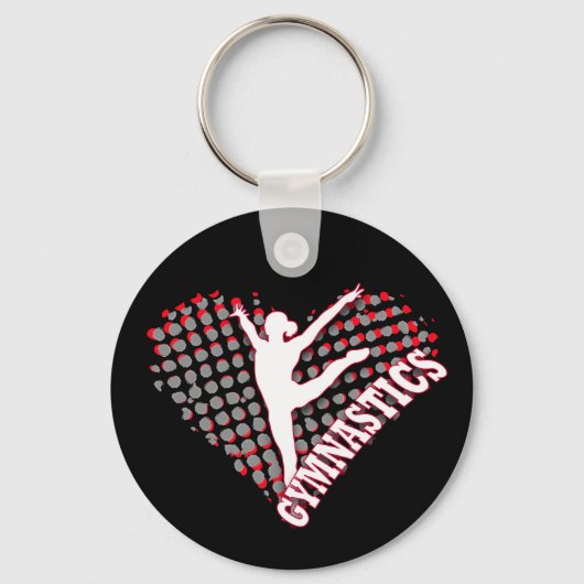 Gymnastik Herz Keychain Schlüsselanhänger (Vorderseite)