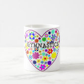 Gymnastik-Herz mit Blumen Kaffeetasse (Mittel)