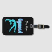 Gymnastik Hinterhand Ausstieg Aquamarin Gepäckanhänger (Vorderseite (Horizontal))