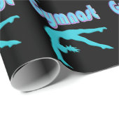 Gymnastik Hinterhand Ausstieg Aquamarin Geschenkpapier (Rolleneckpunkt)