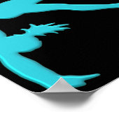 Gymnastik Hinterhand Ausstieg Aquamarin Poster (Ecke)