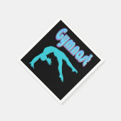Gymnastik Hinterhand Ausstieg Aquamarin Serviette (Ecke)