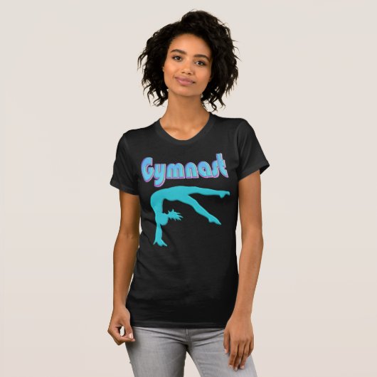 Gymnastik Hinterhand Ausstieg Aquamarin T-Shirt (Vorne ganz)