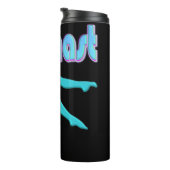 Gymnastik Hinterhand Ausstieg Aquamarin Thermosbecher (Nach rechts gedreht)