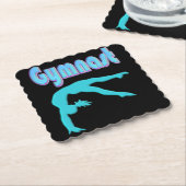 Gymnastik Hinterhand Ausstieg Aquamarin Untersetzer (angewinkelt)