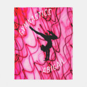 Gymnastik Hot Pink Wave Blanket Fleecedecke (Vorderseite)