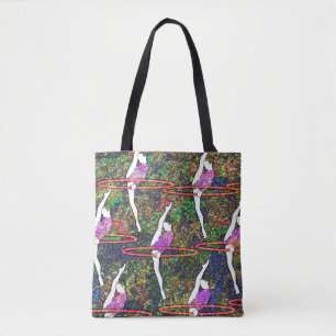 Gymnastik Hula Hoop Tanz buntes Muster Geschenk Tasche