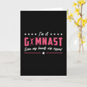 Gymnastik Ich bin ein Gymnastik-Vault-Beam Karte (Gelbe Blume)