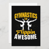Gymnastik Ich bin Flippin Phantastisch Einladung (Vorne/Hinten)