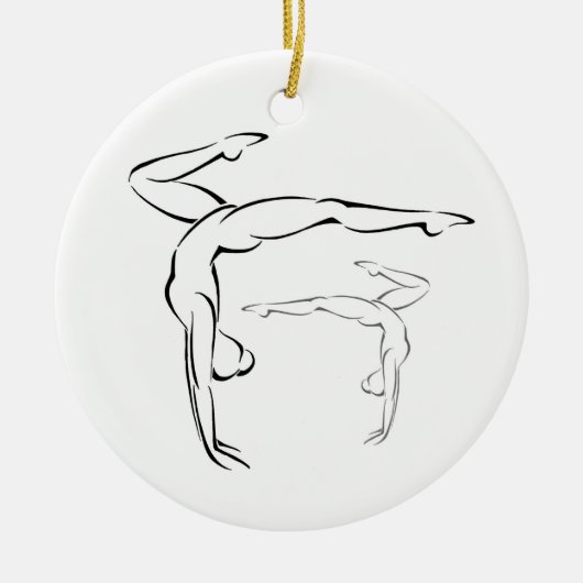 Gymnastik II Keramik Ornament (Vorne)