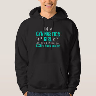 Gymnastik Im ein Mädchenweißes aquamarines Hoodie