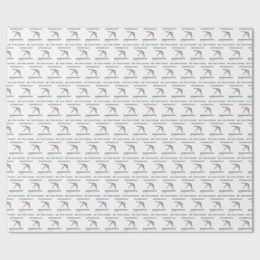 Gymnastik in der Zone Balance Beam Geschenkpapier (Flach)