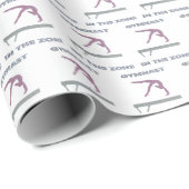Gymnastik in der Zone Balance Beam Geschenkpapier (Rolleneckpunkt)