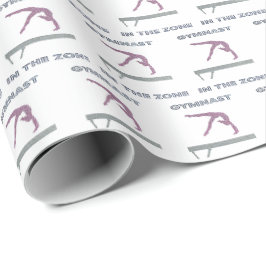 Gymnastik in der Zone Balance Beam Geschenkpapier