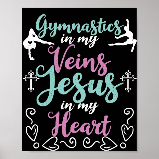 Gymnastik in meinen Adern Jesus in meinem Herzgymn Poster (Vorne)