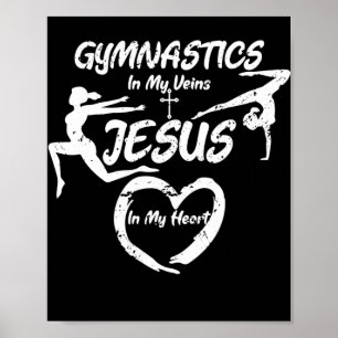 Gymnastik in meinen Venen Jesus Christliche Turnie Poster