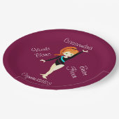 Gymnastik Ingwerhaar, grüne Augen, schwarzes Leo Pappteller (Schrägansicht)