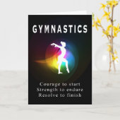 Gymnastik Inspiration weibliche Silhouette Karte (Gelbe Blume)