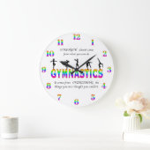 Gymnastik Inspiration Zitat Große Wanduhr (Zuhause)